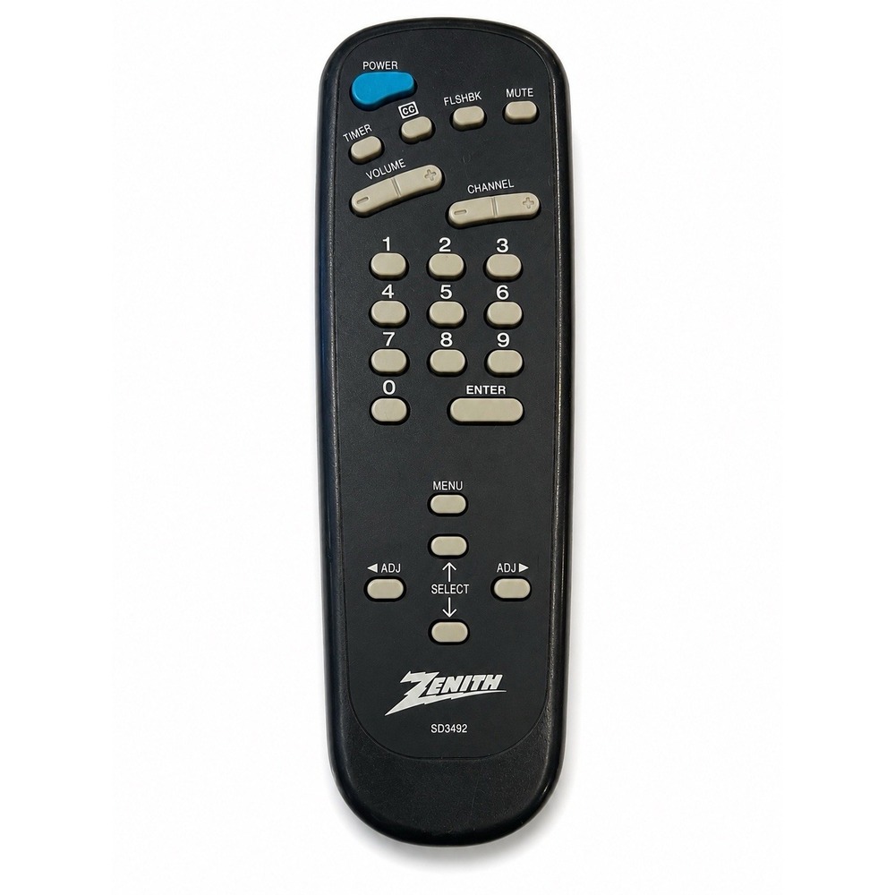 Zenith SD3492 OEM TV Remote Control Replacement Black
